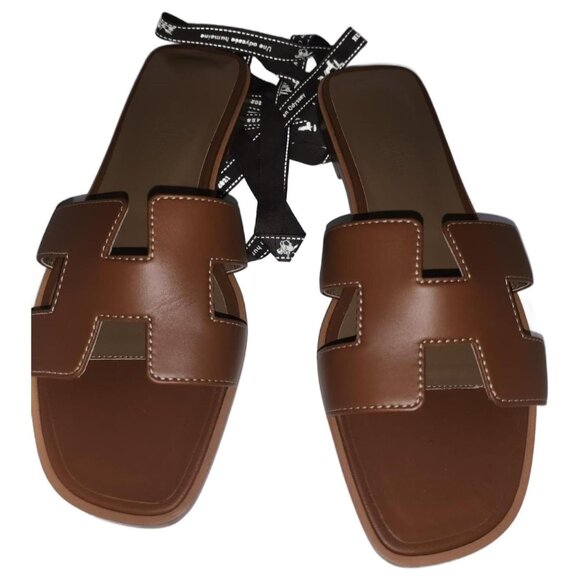 Hermes Oran Sandal Size 37-40 Naturel, Suede - Picture 1 of 5